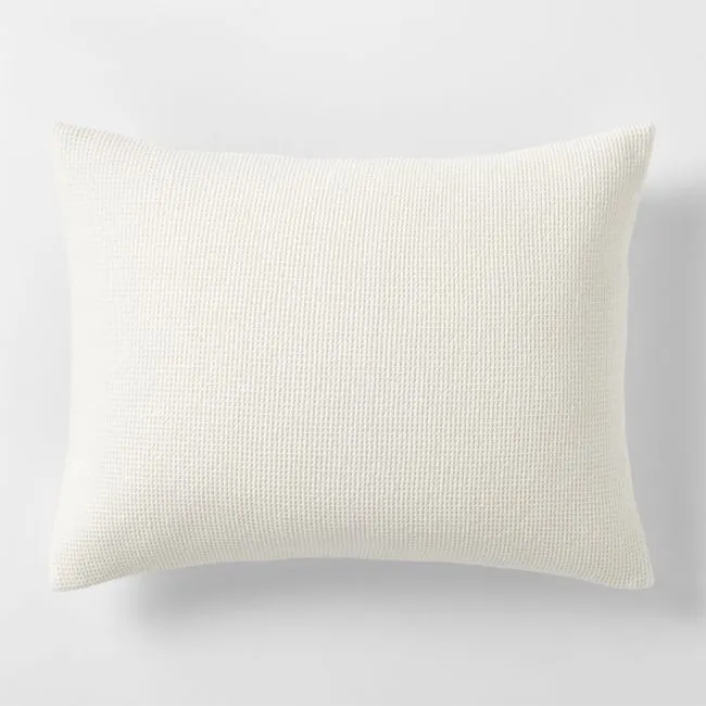 Scoop Cream Waffle Weave Organic Cotton Kids Pillow Sham