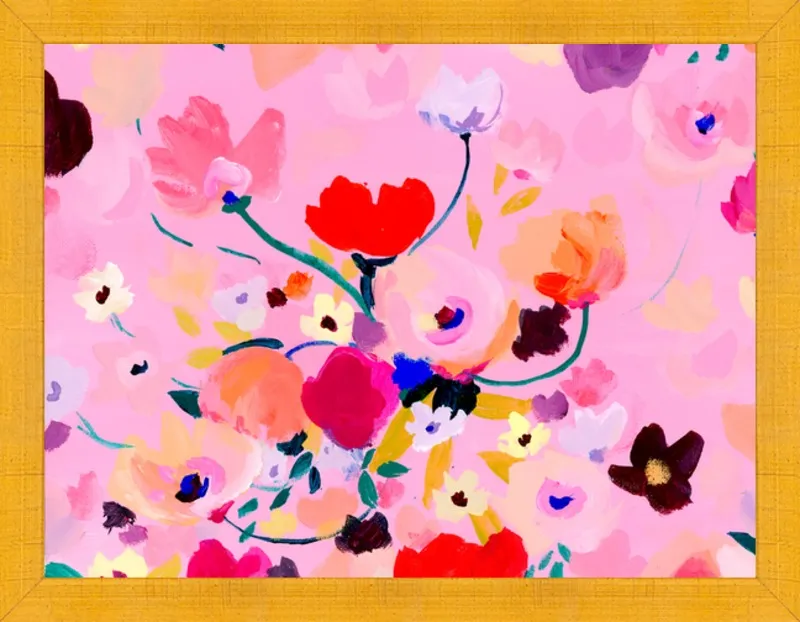 Pink Posey by KT Smail for Artfully Walls