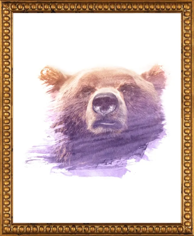 BEAR SUPERIMPOSED WATERCOLOR by Emiliano Deificus for Artfully Walls