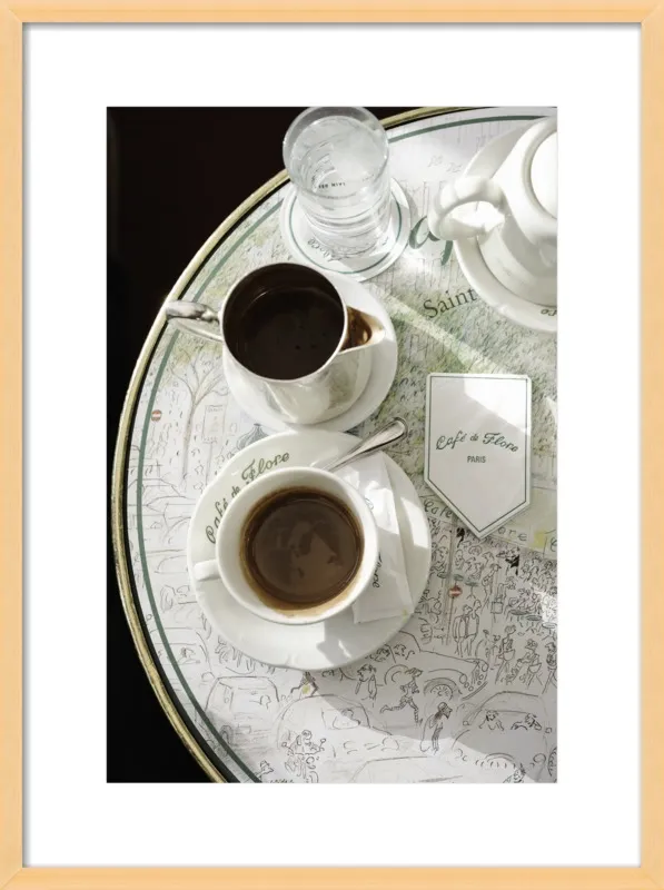 Chocolat chaud au Café de Flore by Lauren & Annael Tolila for Artfully Walls