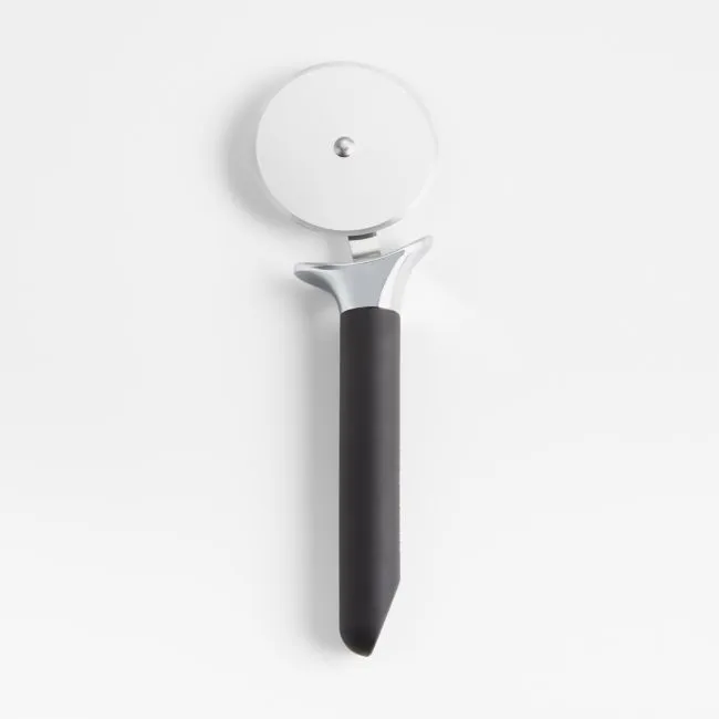 Crate & Barrel Black Soft-Touch Pizza Wheel