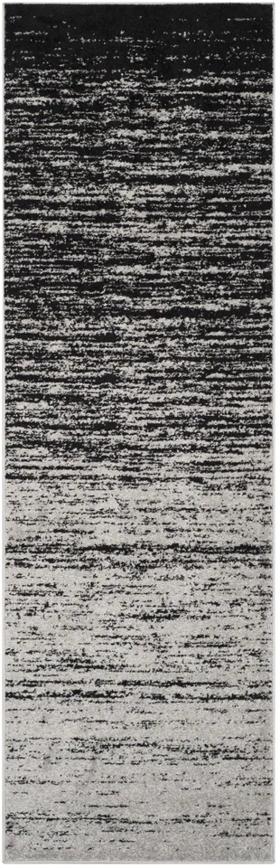 Arlo Home Woven Area Rug, ADR113A, Silver/Black,  2' 6" X 14'