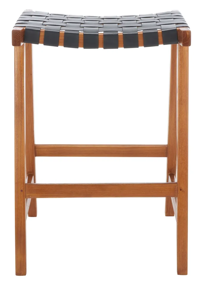 Abreu Rectangle Counter Stool - Black / Natural
