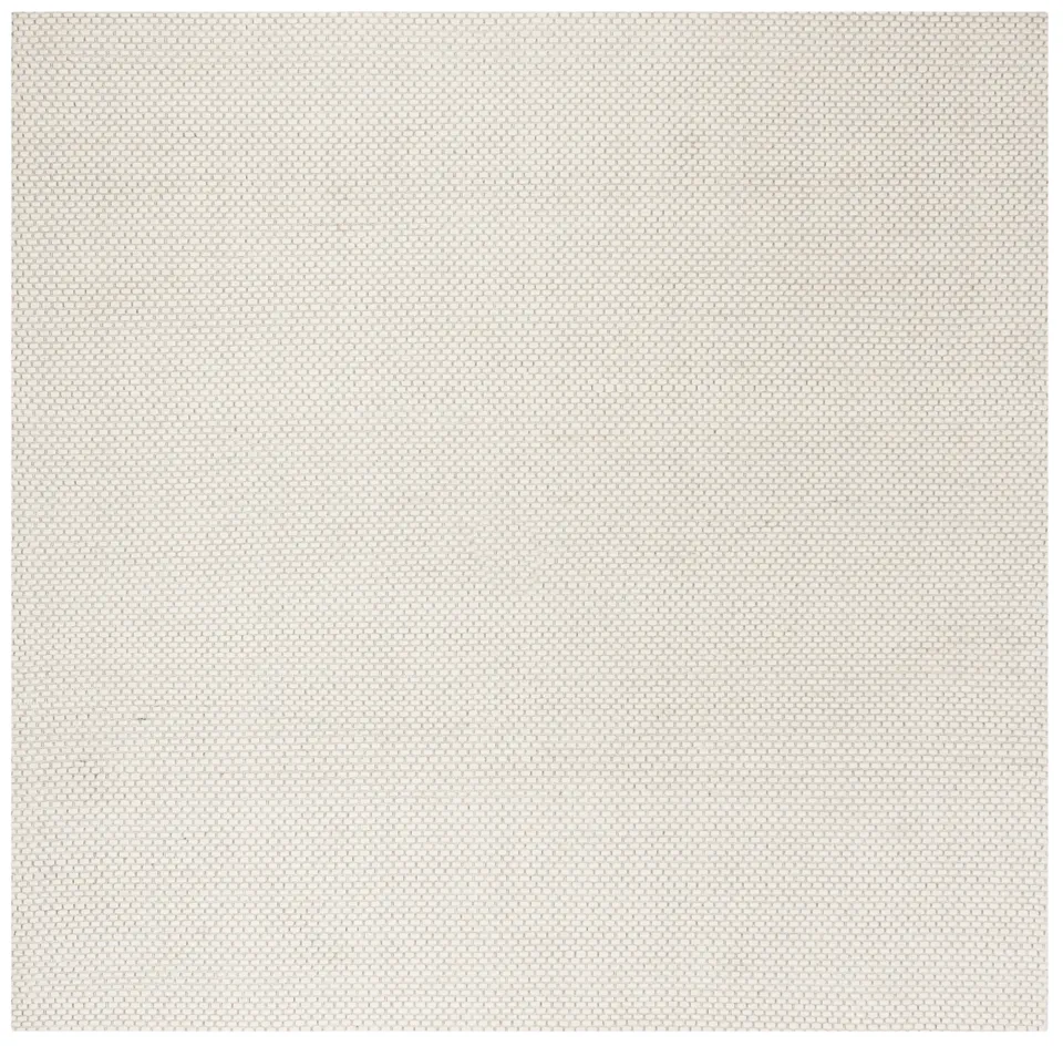 Arlo Home Hand Woven Area Rug, NAT801A, Ivory,  6' X 6' Square