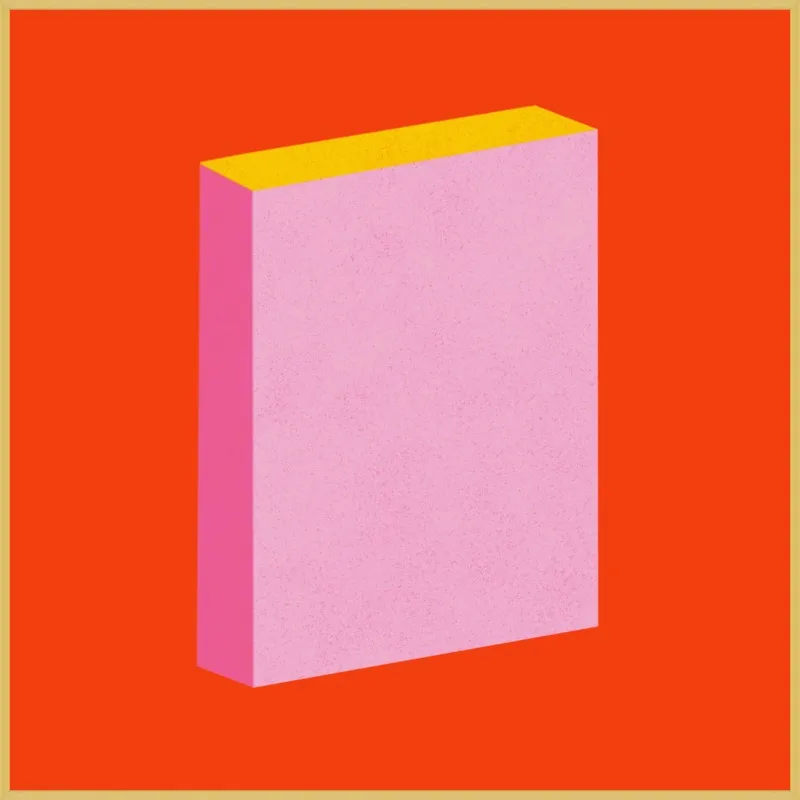 Color Books 3, Scarlet, Pink & Gold by Jessica Poundstone for Artfully Walls