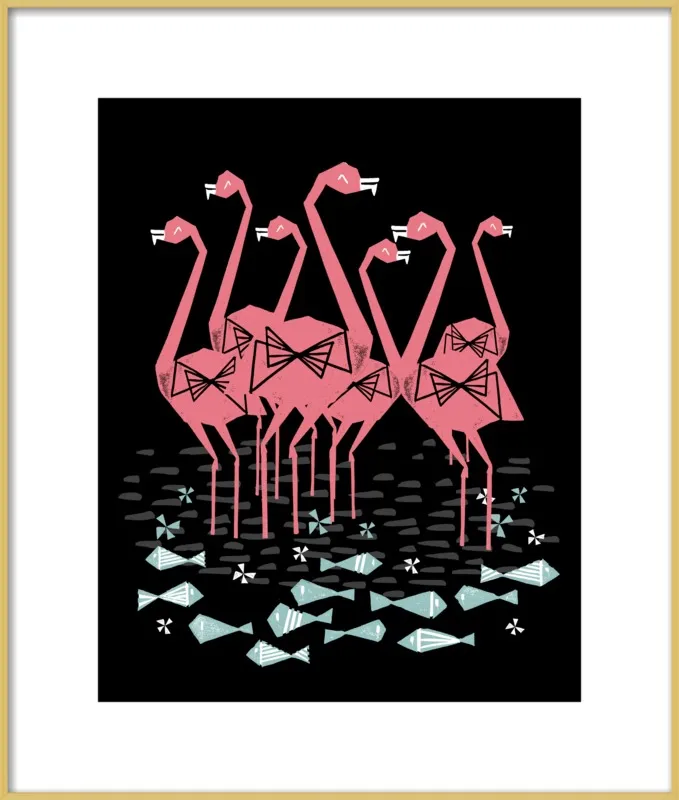 Flamingos by Andrea Lauren for Artfully Walls