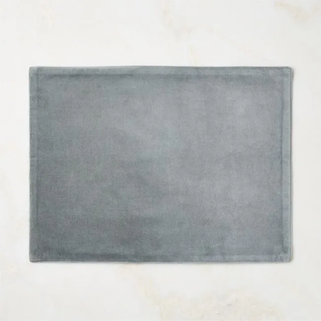 Ice Blue Velvet Placemat
