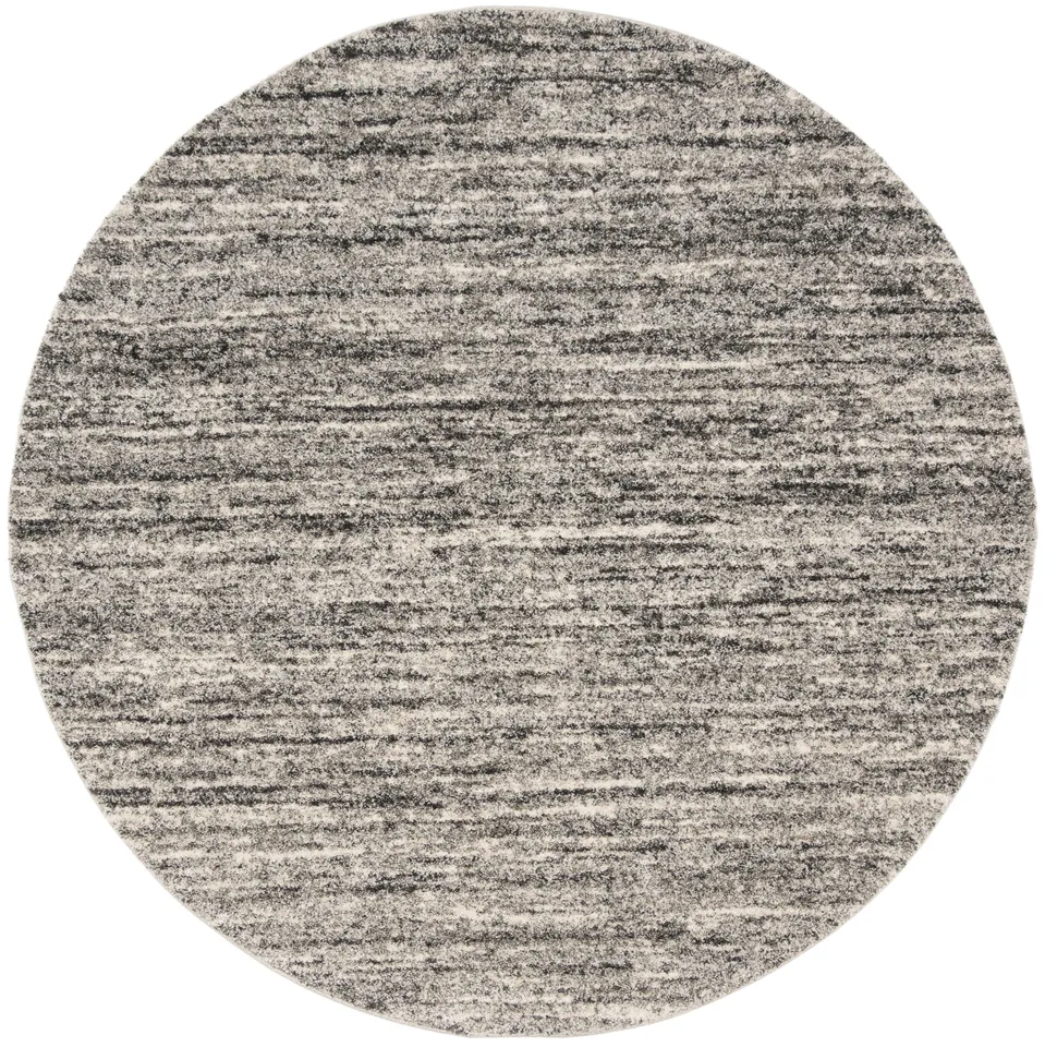 Arlo Home Woven Area Rug, RET2133-1180, Ivory/Grey,  6' X 6' Round