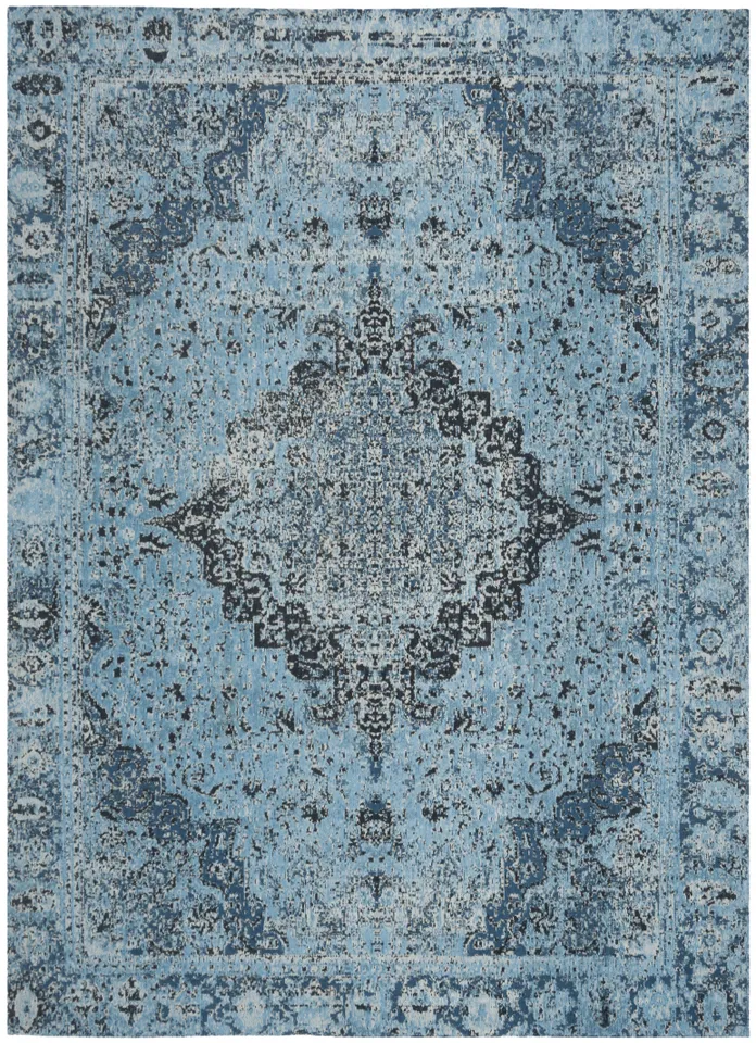 Arlo Home Woven Area Rug, CLV110M, Blue,  4' X 6'