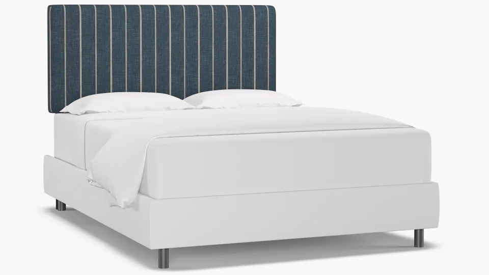 Square Back Headboard, Indigo Fritz, Queen