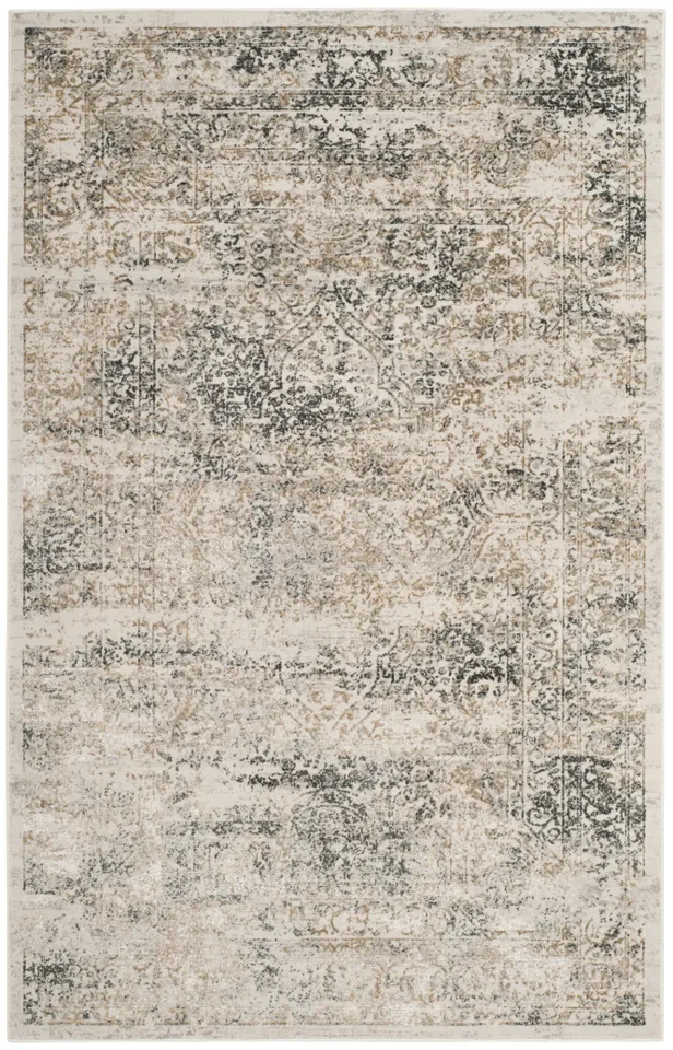 Arlo Home Woven Area Rug, PRN711S, Silver/Anthracite,  2' 6" X 4'
