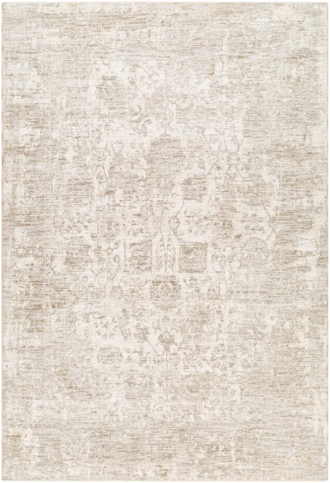 Masterpiece Beige Indoor 2'7" x 7'3" Machine Woven Rug