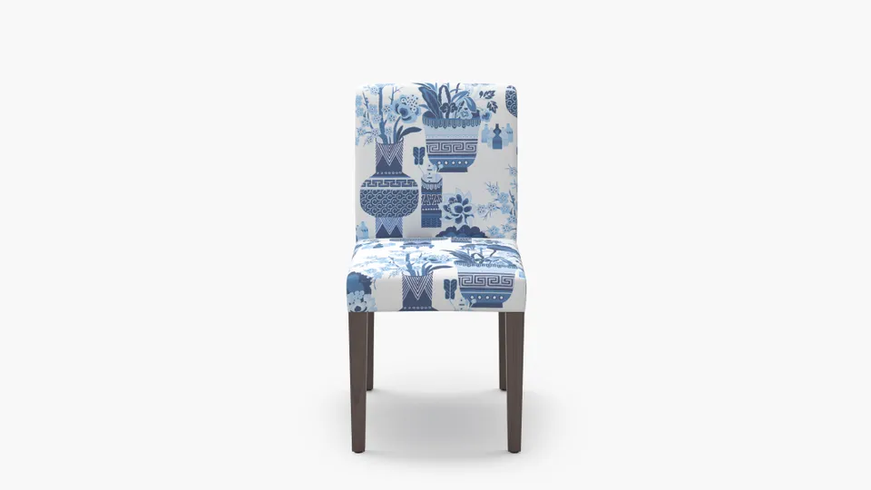 Signature Dining Chair, Delft Kan-Shie, Espresso Square Tapered Leg
