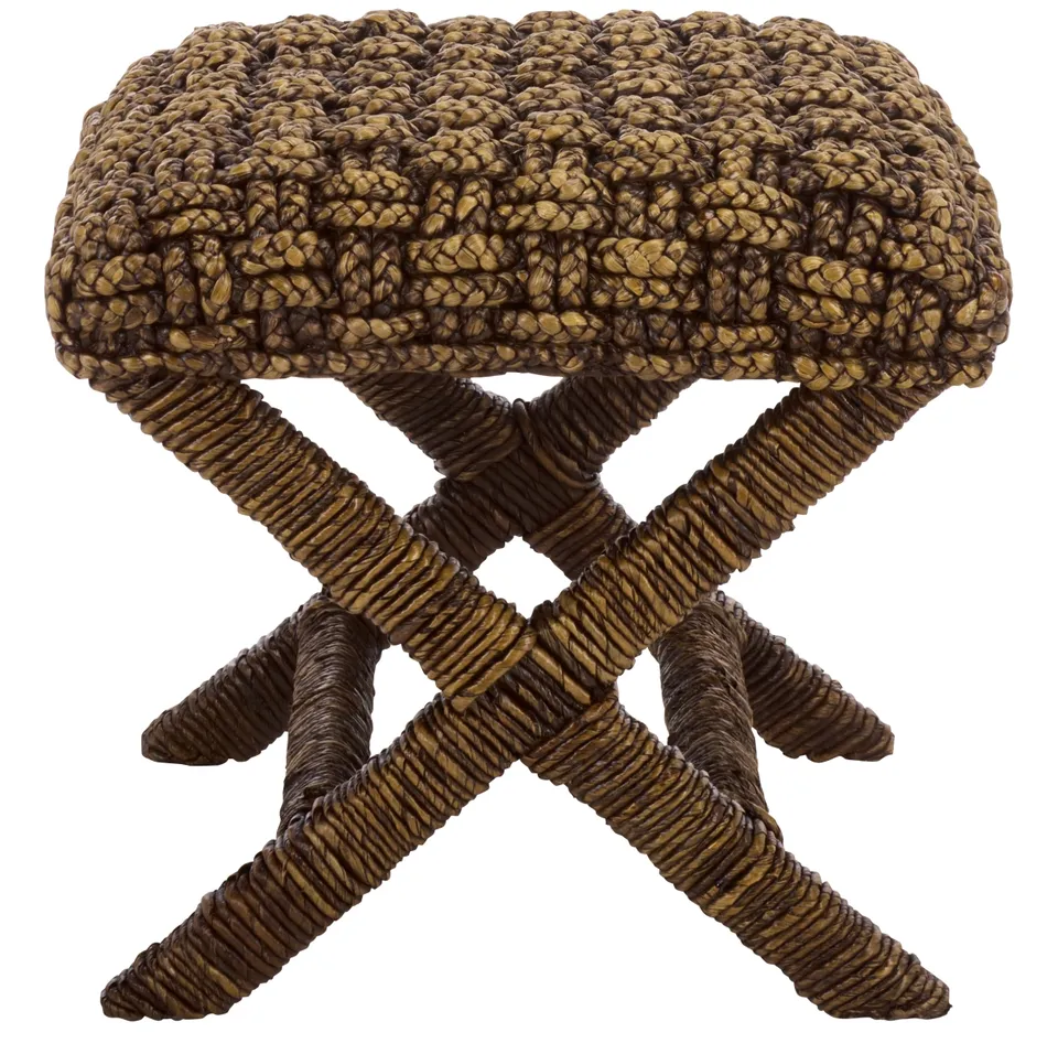 Trishan Woven Stool - Brown
