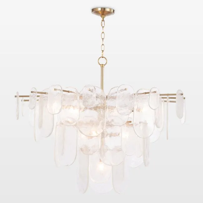 Echo Natural Brass Chandelier 37.75"