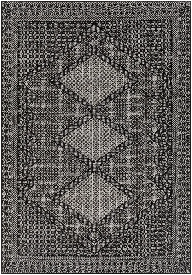 Pisa Black Indoor 9'2" x 12' Machine Woven Rug