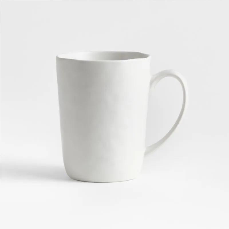 Mercer 14-oz. Matte White Porcelain Mugs, Set of 8