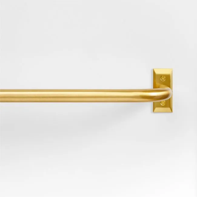 Brass 1" Room Darkening Curtain Rod 90"-144"