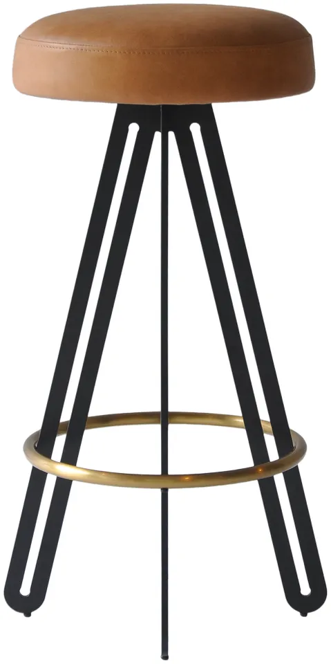 Oberon Leather 28"H x 15"W x 15"D Bar Stool