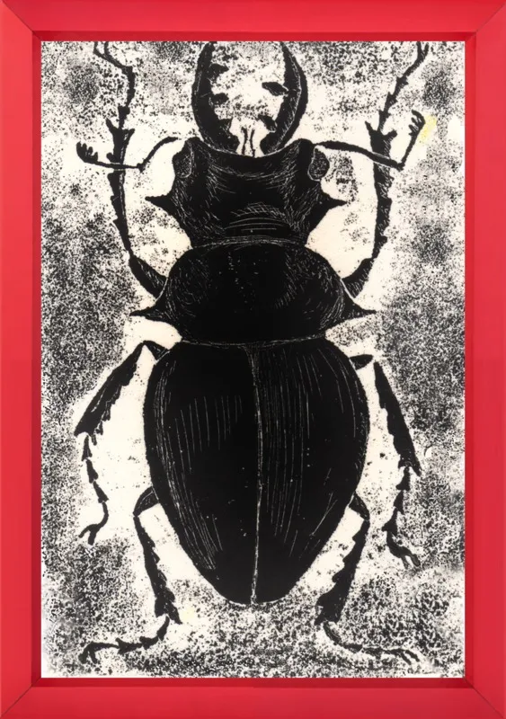 Black Beetle on White by Tennopent Sooster for Artfully Walls