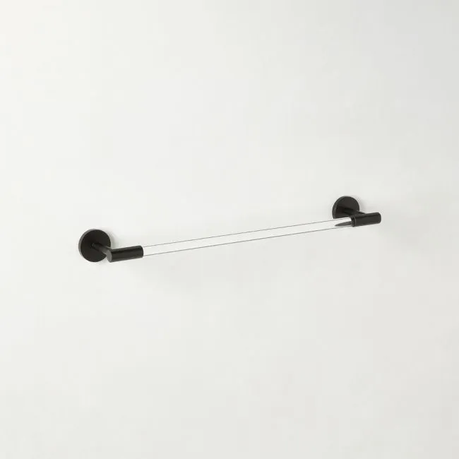 Flynn Crystal and Black Towel Bar 18"