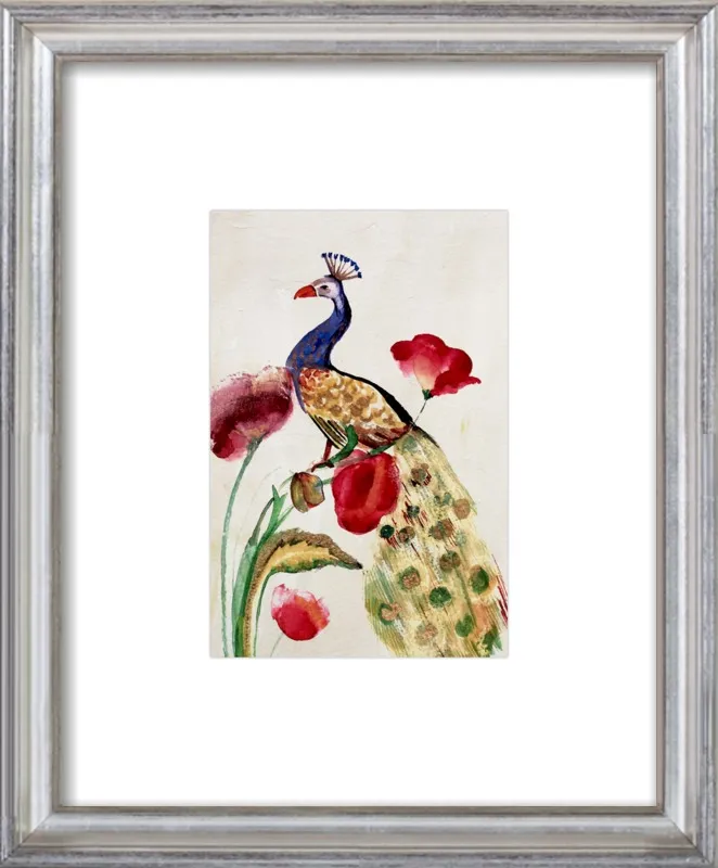 blue gold peacock by Ruti Shaashua for Artfully Walls