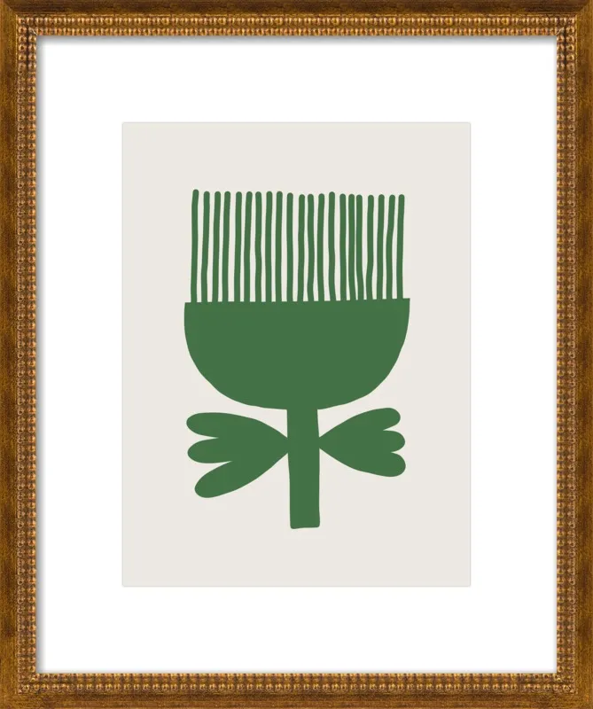 Green flower by Jessica Nielsen for Artfully Walls