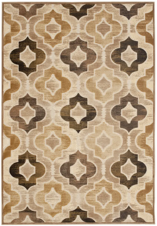 Arlo Home Woven Area Rug, PAR165-604, Taupe/Multi,  5' 3" X 7' 6"