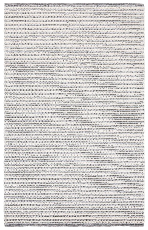 Safavieh Couture Natura Collection Hand Woven Area Rug, Ivory / Grey, 5' x 8'