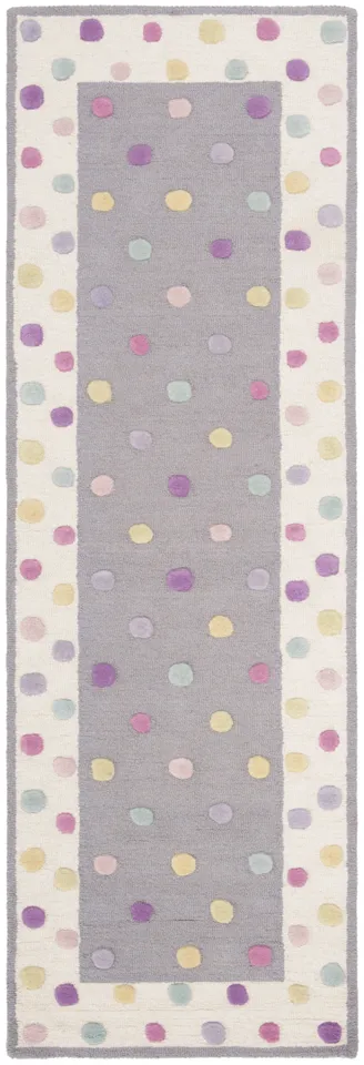 Arlo Home Hand Tufted Area Rug, SFK101F, Grey/Multi,  2' 6" X 8'