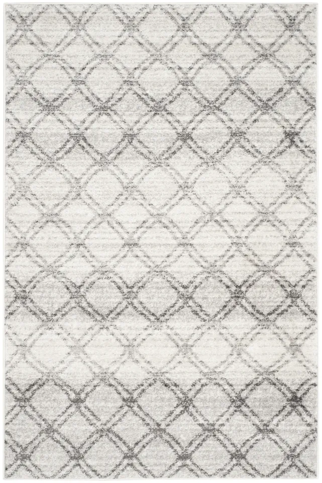 Arlo Home Woven Area Rug, ADR105P, Silver/Charcoal,  4' X 6'