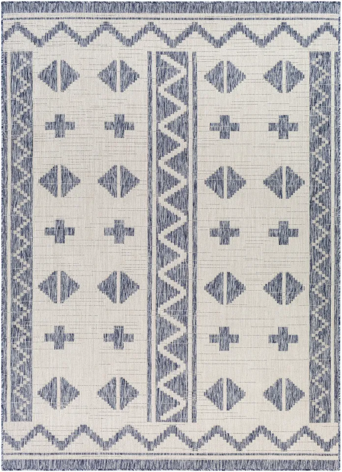 Tuareg Beige Outdoor 5'3" x 7' Machine Woven Rug