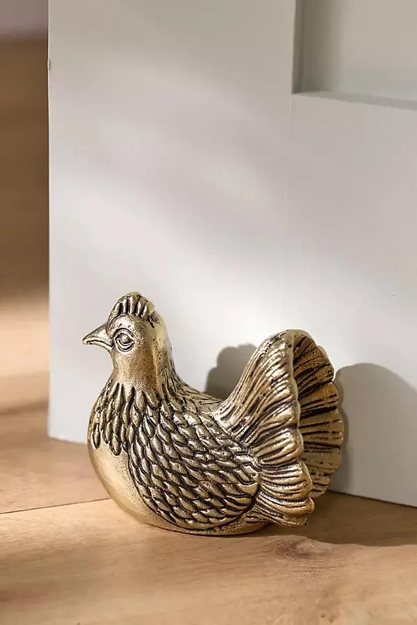 Ferme Rooster Metal Doorstop