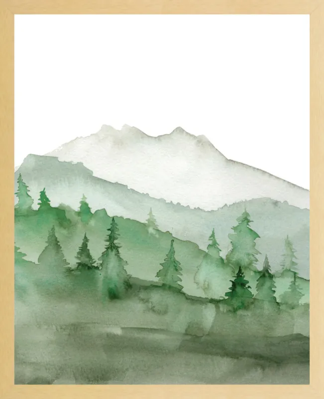 Watercolor Mountain Art Print by Lana Effron for Artfully Walls