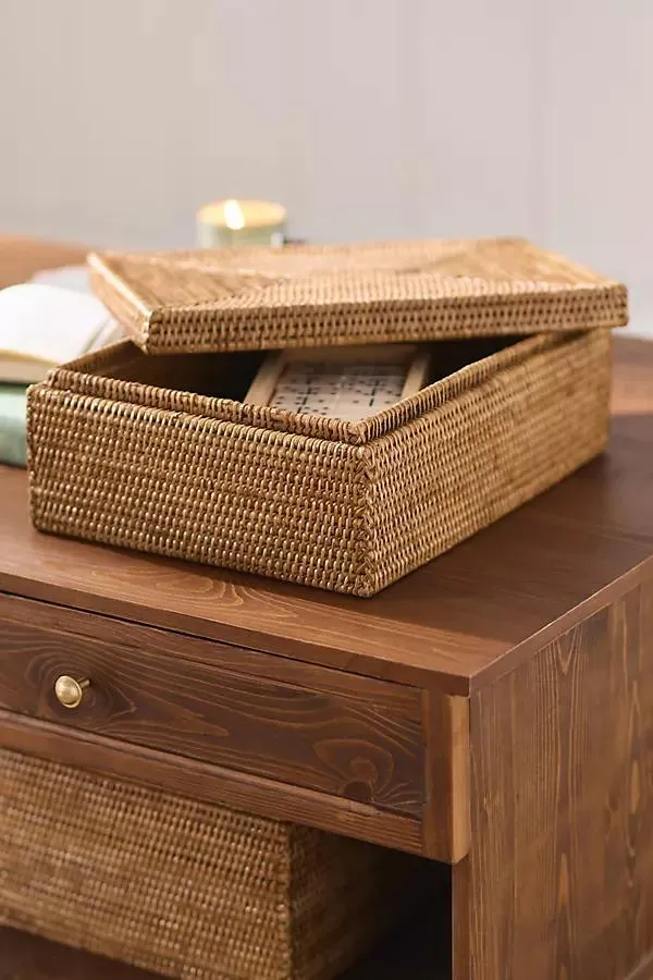 Rattan Storage Box with Lid