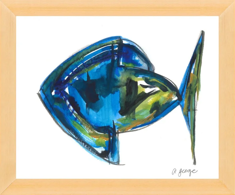 Asbtract Fish by Anthony George for Artfully Walls