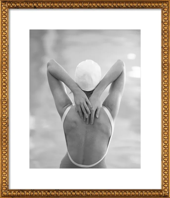 The Swimmer with a white  cap by Lucy Snowe for Artfully Walls