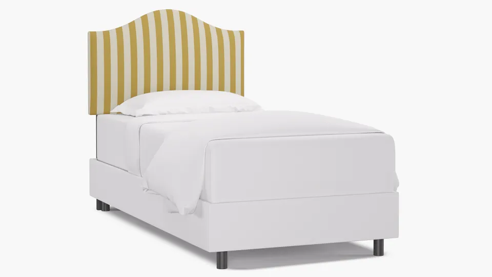 Camelback Headboard, Citrine Cabana Stripe, Twin