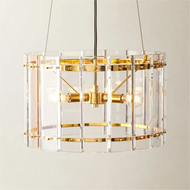 Gleam Crystal Pendant Light 16"