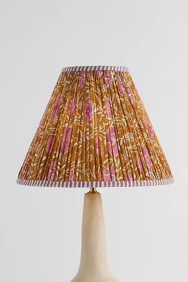 Ellen Merchant Ruched Empire Floral Cottage Lampshade