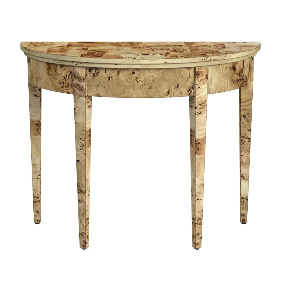 Hampton Light Burl Console Table