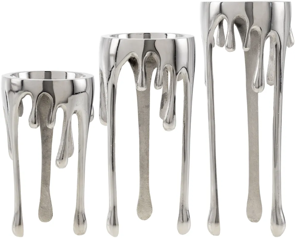 Castellana ELC-003 13"H x 5"W x 5"D,  11"H x 5"W x 5"D,  9"H x 5"W x 5"D Candleholder/Candle