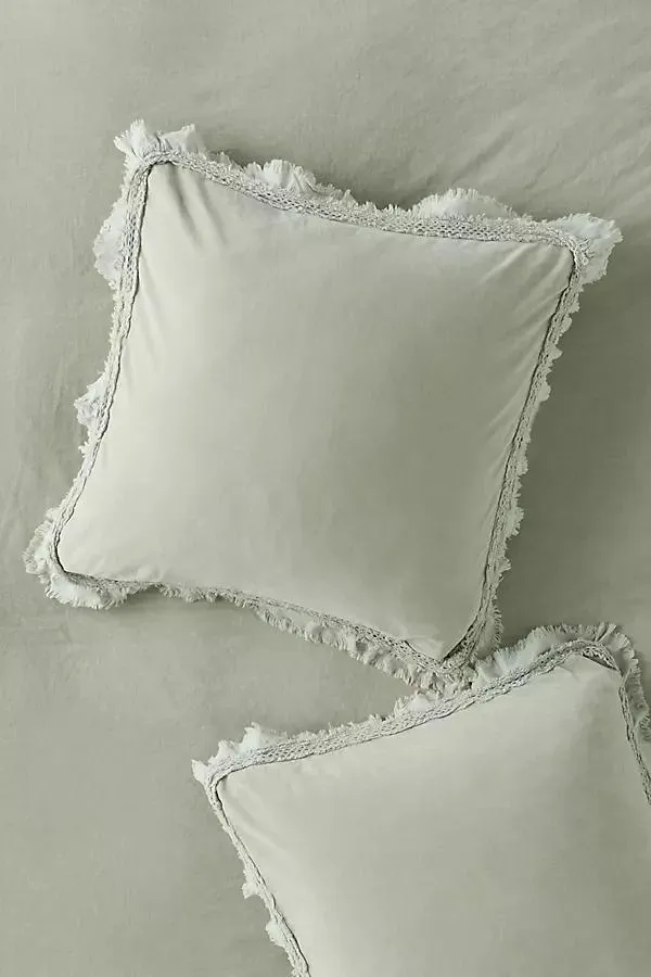Victoria Cotton Velvet Ruffle Euro Sham
