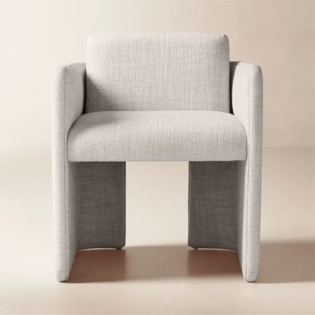 Carson Warm White Performance Fabric Dining Armchair Set of 4