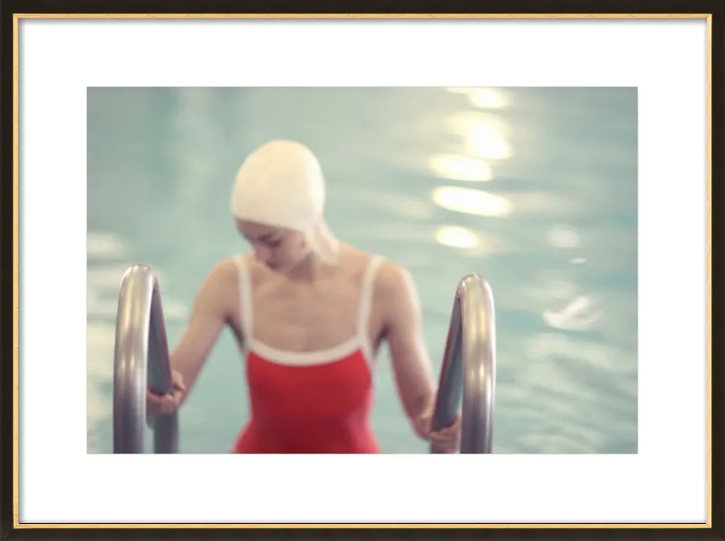 Swimmer in a Red Suit by Lucy Snowe for Artfully Walls