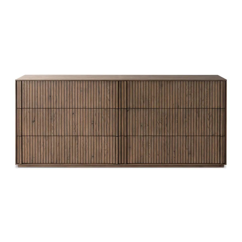 Leo 6 Drawer Dresser-Rustic Grey