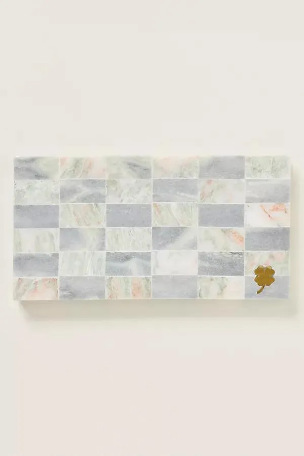 Carly Marble Checkered Trinket