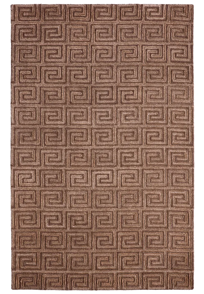 Harkness Tufted Modern/Contemporary Brown Area Rug (18" Swatch)
