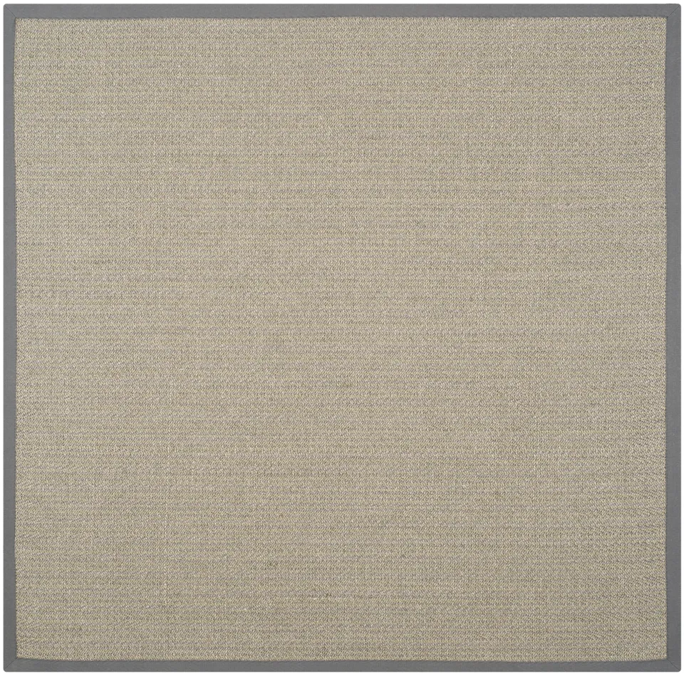 Arlo Home Woven Area Rug, NF444A, Grey Brown/Grey,  6' X 6' Square