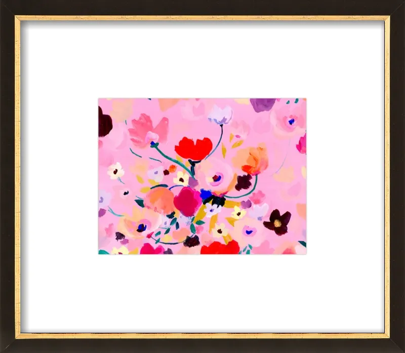 Pink Posey by KT Smail for Artfully Walls